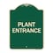 Signmission Traffic Entrance Plant Entrance Heavy-Gauge Aluminum Architectural Sign, 24" x 18", G-1824-22792 A-DES-G-1824-22792 - alternate 1